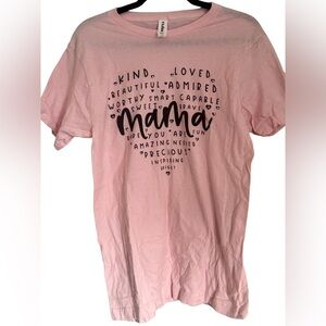 Mama Graphic Tee Pink Medium NWOT New Mom Jcoon